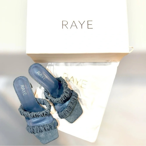 RAYE Women’s Blue Denim Posh Sandal Size 8 - Picture 2 of 14